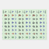 Chinesisches Mahjong-Set Geschenkpapier Set (Vorderseite 3)