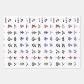 Chinesisches Mahjong-Set Geschenkpapier Set (Vorderseite 2)