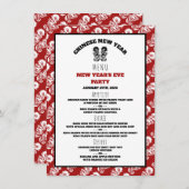 Chinesisches Menü "Orientalischer Drache" für Neuj Einladung (Vorne/Hinten)