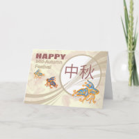 Chinesisches Mittler-Herbst Mond-Festival mit Koi