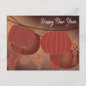 Chinesisches Mondneujahr 2024 Feiertagspostkarte (Vorderseite)