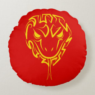 Chinesisches Mondneujahr der Schlange 2025 4723 Ho Rundes Kissen
