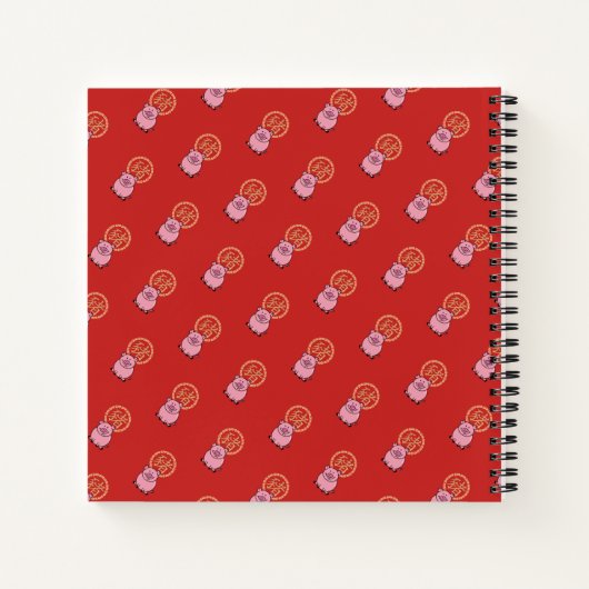 Chinesisches Mondneujahr des Roten Glücks Notizblock (Rückseite)