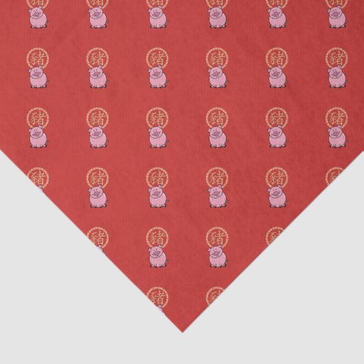 Chinesisches Mondneujahr des Roten Glücks Seidenpapier (Ausschnitt)