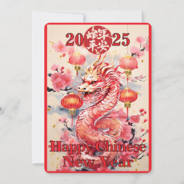 Chinesisches Mondneunjahr, Jahr der Schlange 2025 Feiertagskarte