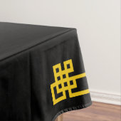 Chinesisches Motif-Muster Gold auf schwarz Tischdecke (Beispiel)