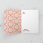 Chinesisches Münzmuster Gruß Karte (Innenseite)