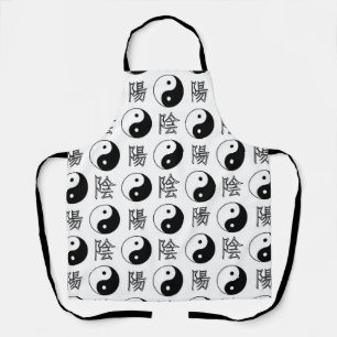 Chinesisches Muster des weißen Yinyang-Symbols Schürze