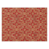 Chinesisches Muster-Doppelt-Glück-Symbol Tischdecke (Vorderseite (Horizontal))
