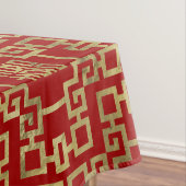 Chinesisches Muster-Doppelt-Glück-Symbol Tischdecke (Beispiel)