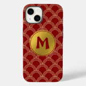Chinesisches Muster-Monogramm mit traditionellem R Case-Mate iPhone Hülle (Rückseite)