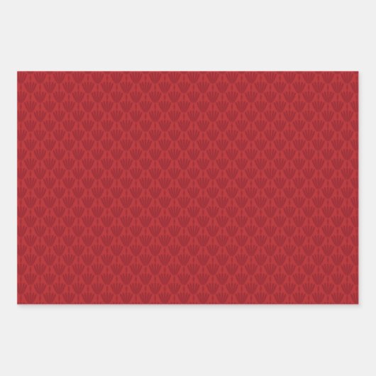 Chinesisches Muster Rot Geschenkpapier Set (Vorderseite 3)