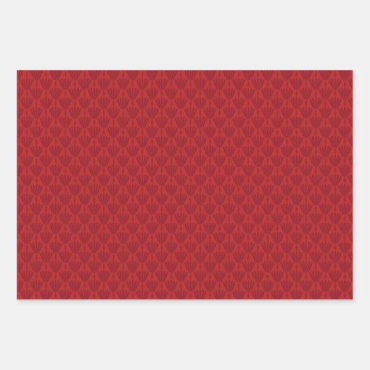 Chinesisches Muster Rot Geschenkpapier Set (Vorderseite)