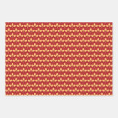 Chinesisches Muster Rot und Gold Geschenkpapier Set (Vorderseite 3)