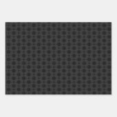 Chinesisches Muster Schwarz Geschenkpapier Set (Vorderseite)