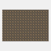 Chinesisches Muster Schwarz und Gold Geschenkpapier Set (Vorderseite 3)