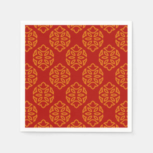Chinesisches Musterpapier mit nahtlosen roten Gold Serviette