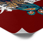 Chinesisches mythisches Tier Zhuque Vermilion Bird Poster (Ecke)