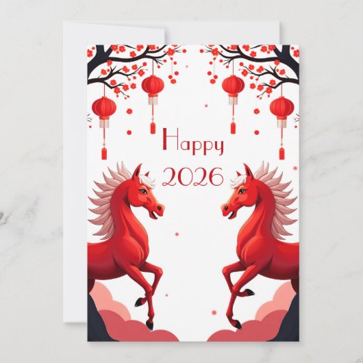 Chinesisches neues Jahr 2026 Einladung (Vorderseite)