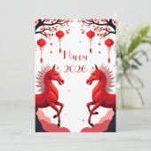 Chinesisches neues Jahr 2026 Einladung (Stehend Vorderseite)