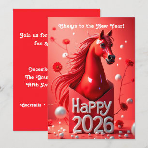 Chinesisches neues Jahr 2026 Einladung