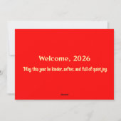 Chinesisches neues Jahr 2026 Feiertagskarte (Rückseite)