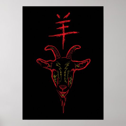 Chinesisches neues Jahr der Ziege Poster (Vorne)