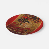 Chinesisches neues Jahr der Ziegenpapierplatte Pappteller (Schrägansicht)