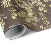Chinesisches neues Jahr des Drachen 2024 Geschenkpapier (Rolleneckpunkt)