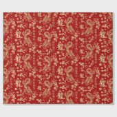 Chinesisches neues Jahr des Drachen 2024 Geschenkpapier (Flach)