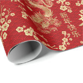 Chinesisches neues Jahr des Drachen 2024 Geschenkpapier (Rolleneckpunkt)