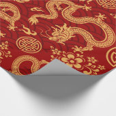 Chinesisches neues Jahr des Drachen 2024 Geschenkpapier (Ecke)