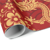 Chinesisches neues Jahr des Drachen 2024 Geschenkpapier (Rolleneckpunkt)