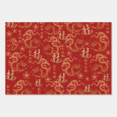 Chinesisches neues Jahr des Drachen 2024 Geschenkpapier Set (Vorderseite)