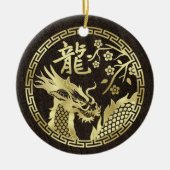 Chinesisches neues Jahr des Drachen 2024 Keramik Ornament (Vorne)