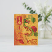 Chinesisches neues Jahr des Drachen 2024 Postkarte (Stehend Vorderseite)