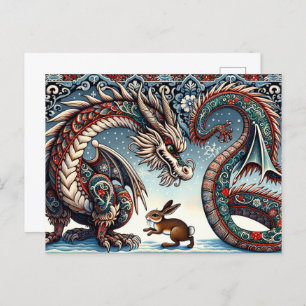 Chinesisches neues Jahr des Drachen am Montag, Pos Postkarte