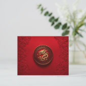 Chinesisches neues Jahr des Drachen am Montag, Pos Postkarte (Stehend Vorderseite)