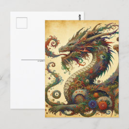 Chinesisches neues Jahr des Drachen am Montag, Pos Postkarte