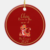 Chinesisches neues Jahr, geboren im Jahr des Drach Keramik Ornament (Hinten)