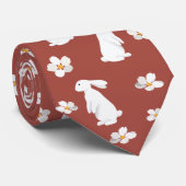 Chinesisches Neues Jahr-Kaninchenmuster Krawatte (Gerollt)