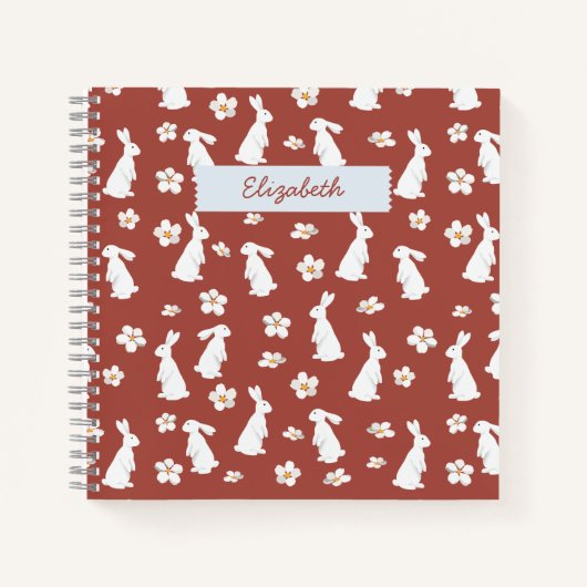 Chinesisches Neues Jahr-Kaninchenmuster Notizblock (Vorderseite)