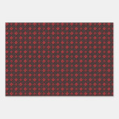 Chinesisches Neues Jahr Schwarz-Rot-Muster Geschenkpapier Set (Vorderseite)