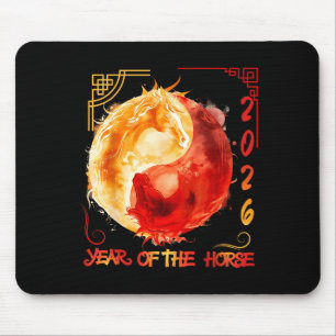 Chinesisches Neues Mondjahr des Pferdes 2026 Mousepad