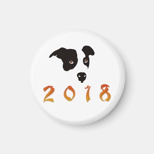 Chinesisches Neujahr 2018 Magnet (Vorne)