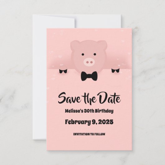 Chinesisches Neujahr 2019 Erdschwung in einer Kraw Einladung (Vorderseite)