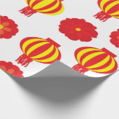 Chinesisches Neujahr 2020 Gelb in Roter Laterne fl Geschenkpapier (Ecke)