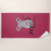 Chinesisches Neujahr 2020 Jahr der Ratte Strandtuch (Vorderseite)