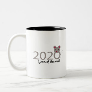 Chinesisches Neujahr 2020 Jahr der Ratte Zweifarbige Tasse