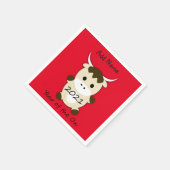 Chinesisches Neujahr 2021 Jahr des Ochsen Serviette (Ecke)